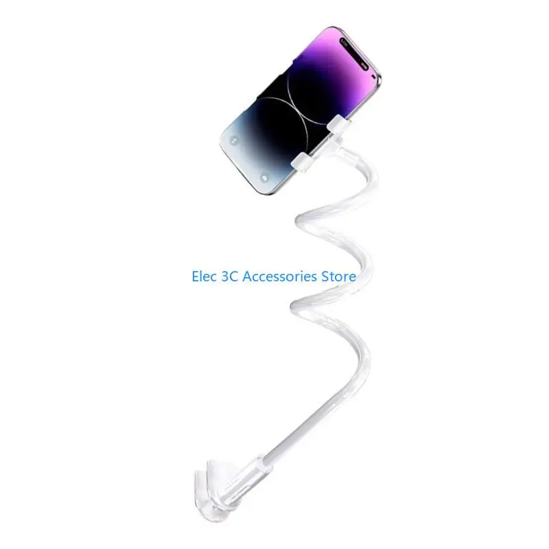 Y51A Multiple Position Phone Mount with Stable Spring Clip Bedside Table Clamp Foldable Phone Stand Small for Mobile Devices