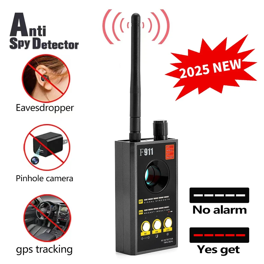Professional Anti Surveillance Device Detector Hidden Camera Finder RF Bug Scanner GPS Tracker Locator  Magnetic Field Detector