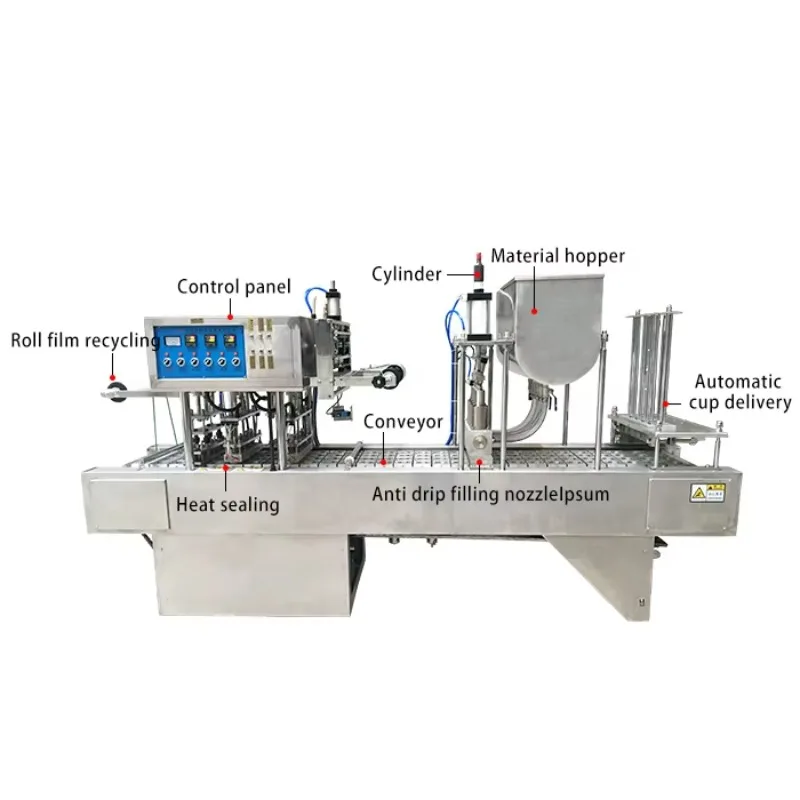 Guangzhou Pneumatic High-Accuracy Automatic Cup and Plastic Bottle Sealing Machine with Beverage Application