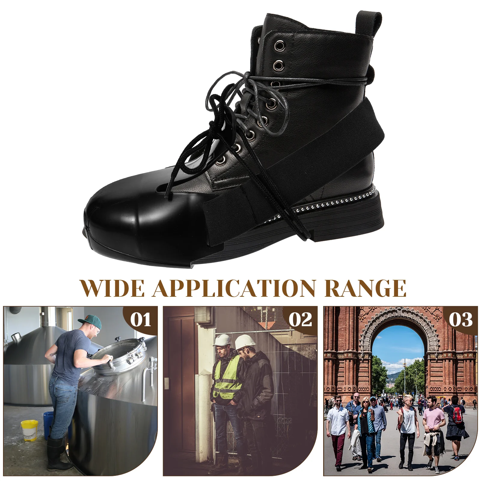 

1 Pair Steel Toe Safety Overshoes with Guard Cap Protective Shoe Covers for Labor Insurance Anti Smashing Footwear