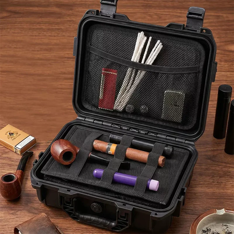Odor Proof Hard Storage Box Activated Carbon Filter with Password Lock Shockproof Portable Travel Case for Smoking Accessories