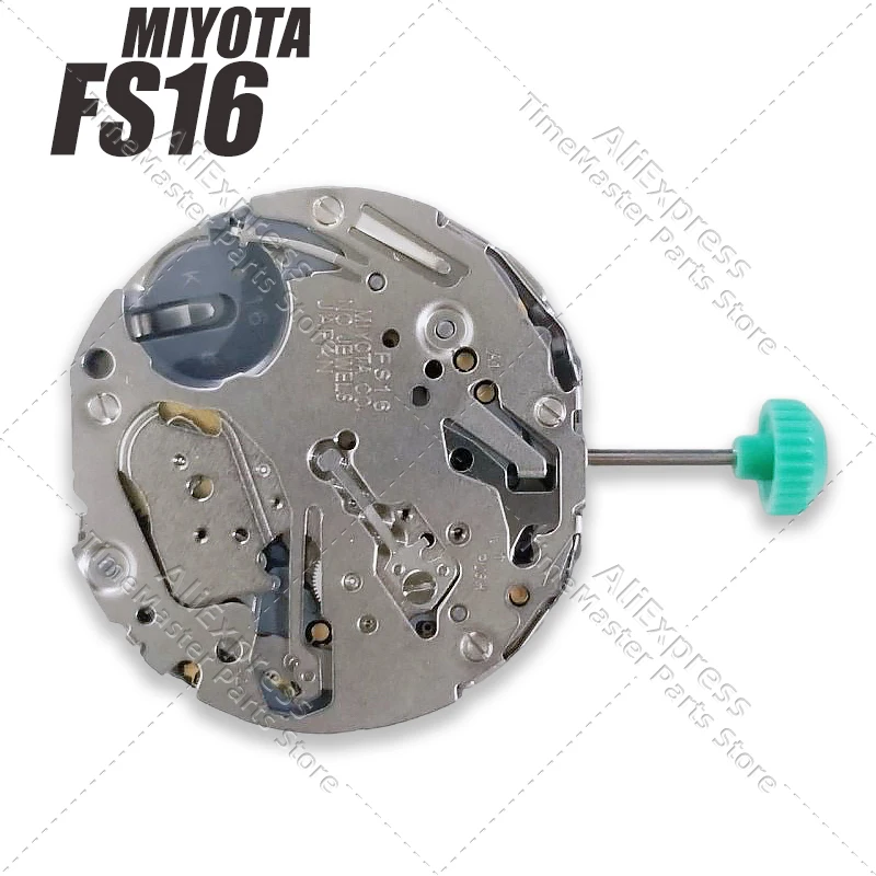 Miyota FS16 ควอตซ์นาฬิกาChronograph 3 มือวันที่Dual-Time 24H SR626SW 23.7 มม.5.10 มม.อะไหล่ซ่อม