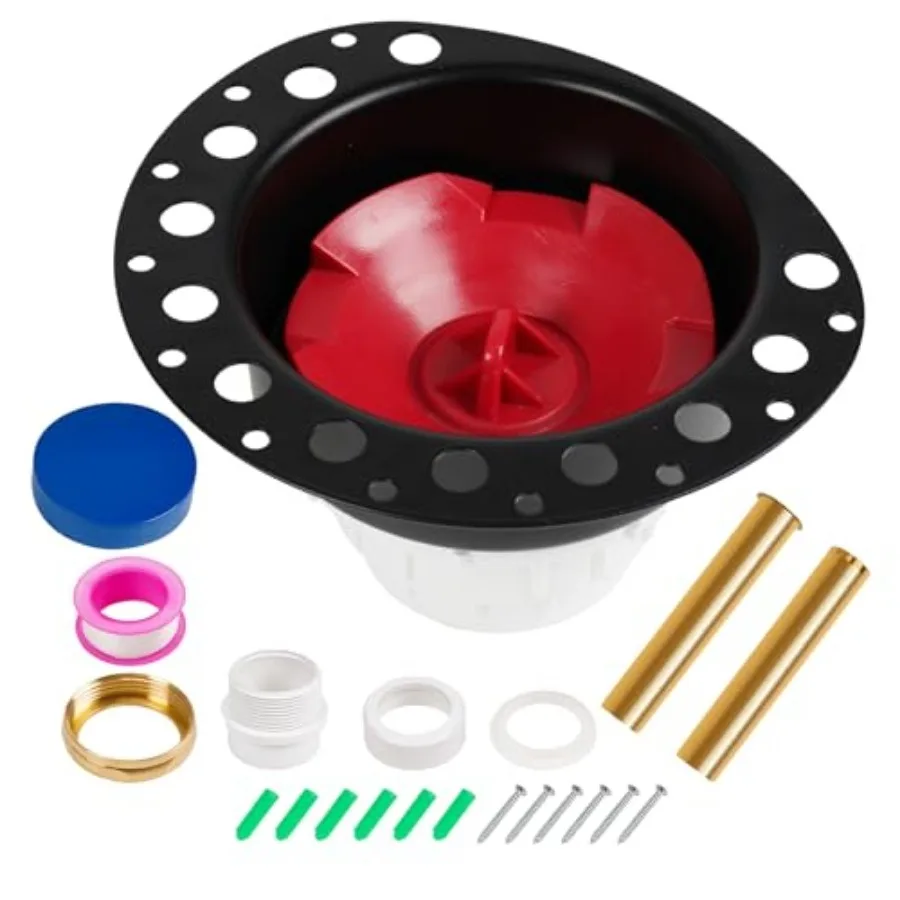 Freestanding Tub Drain Rough-in Kit, Bathtub Drain Kit with PVC Adapter and Brass Tail Pipes, Free Standing Tub Drain Kit, Suit