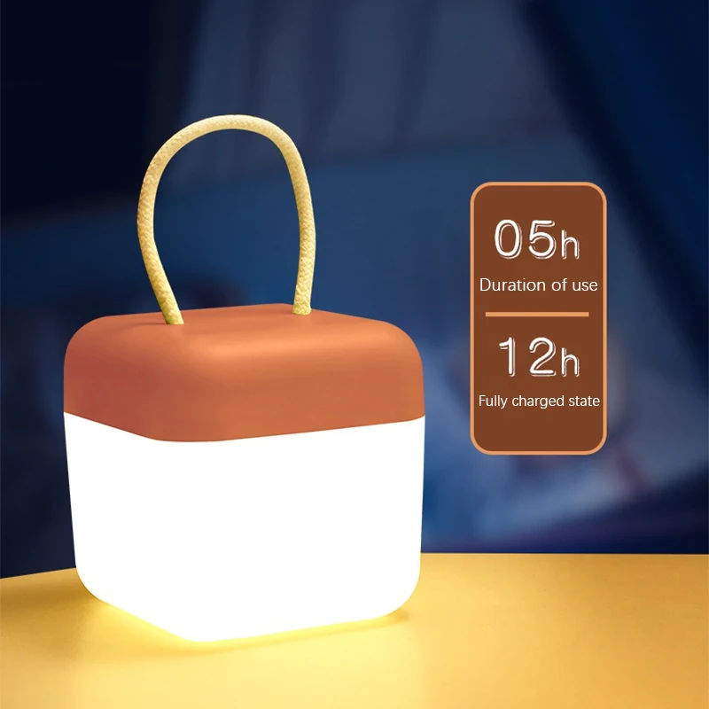 LED Night Lights Rechargeable Stepless 3-color Dimming Portable Handheld Light Kids Bedroom Lighting Bedhead Decor Night Lamp