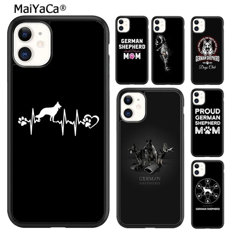 MaiYaCa German Shepherd Animal Phone Case For iPhone 16 15 14 plus XR XS 11 12 13 pro max Shell Cover coque