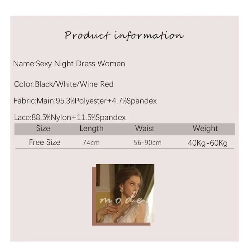 REBEYULI Brand Sexy Sleepwear Women Nightgown Mesh Lace Deep V Hollow Backless Night Dress Women Satin Solid Night Gown Female