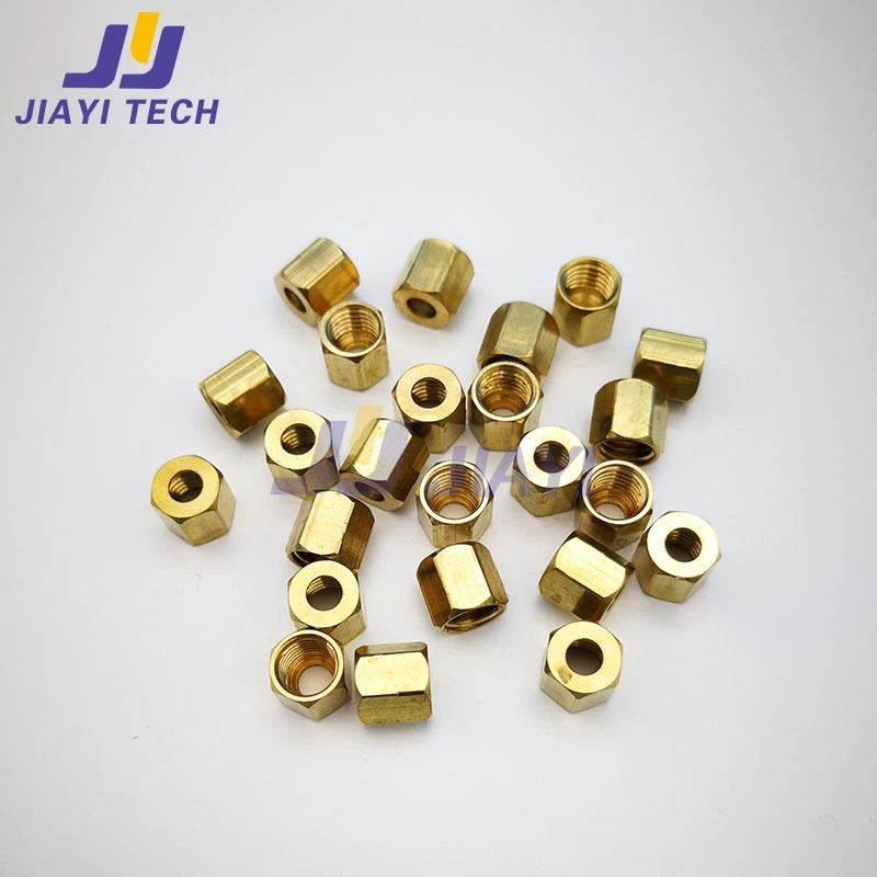 10Pcs Metal Screw Copper Nuts with O-rings Damper Copper Connector for XP600 DX5 DX7 4720 1604 JV33 Screw Thread Dumper Filter