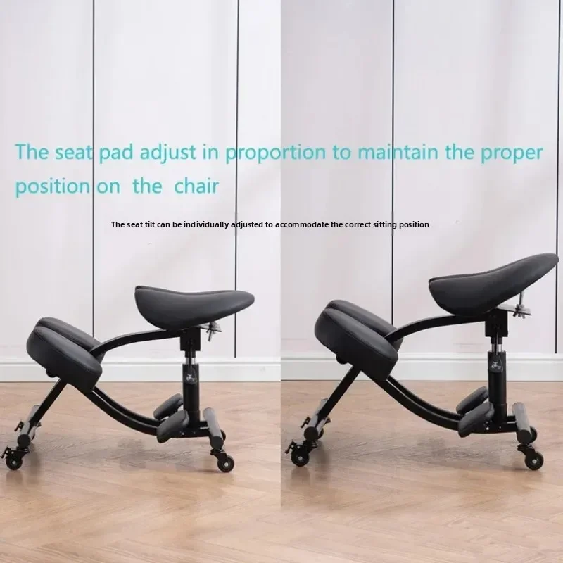 Kneeling Chair Adult Ergonomic Correction Chair Saddle Chair Double Cushion Adjustable  Learning Chairsturdy and durable