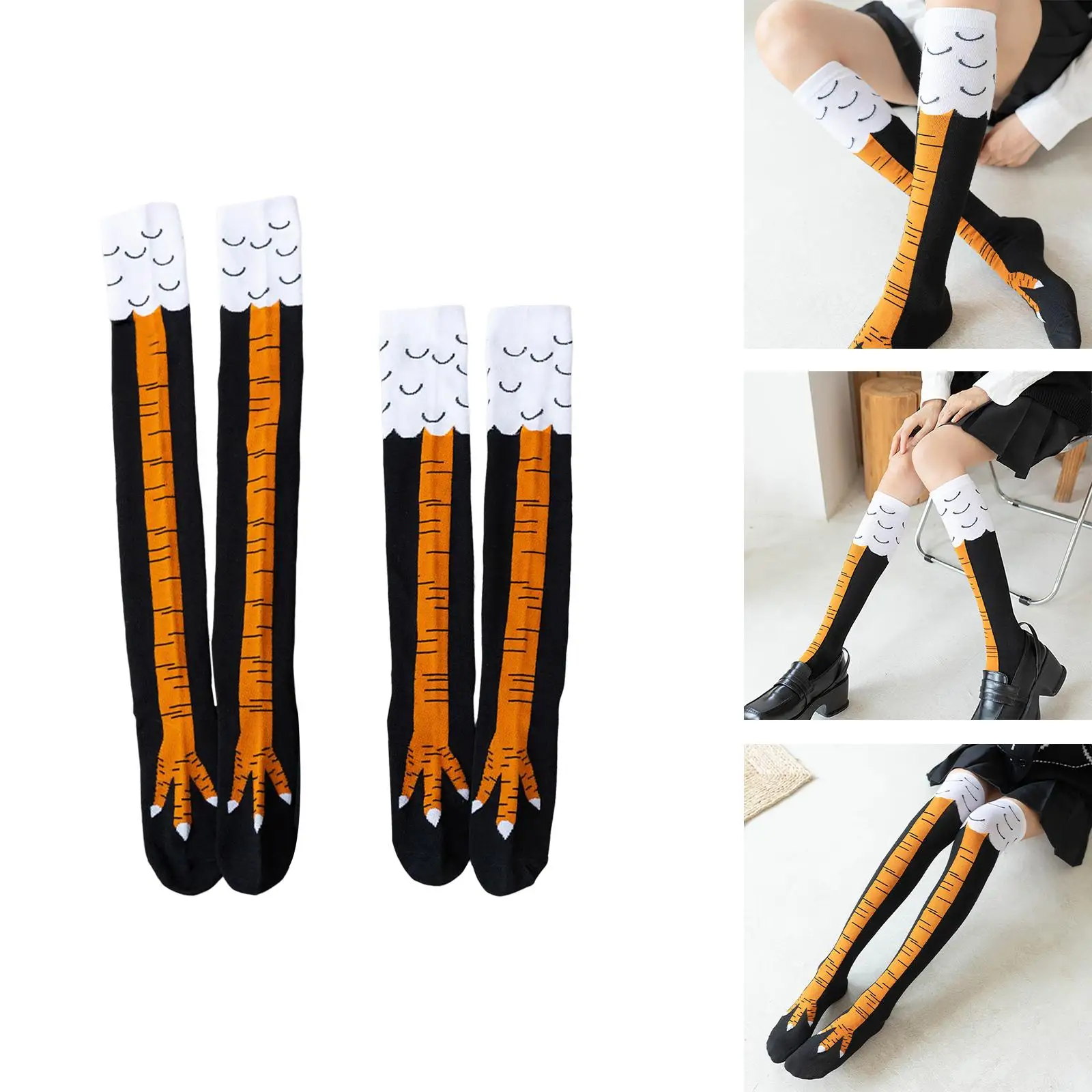 Chicken Legs Feet Socks Animal Feet Pattern Novelty Leggings for Women Girls