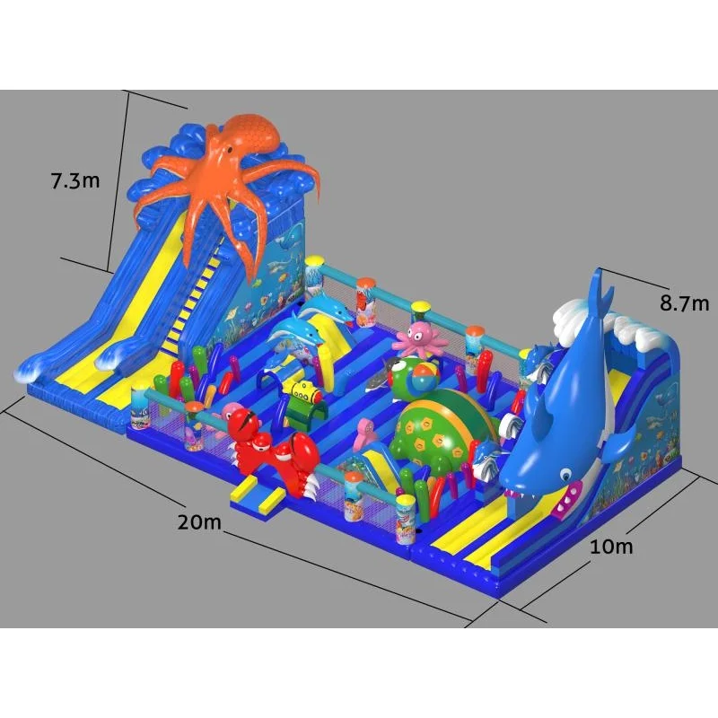 20x10 meters Indoor Inflatable Playground Commercial Fun Giant Inflatable Land Park Jumping Castle for Sale