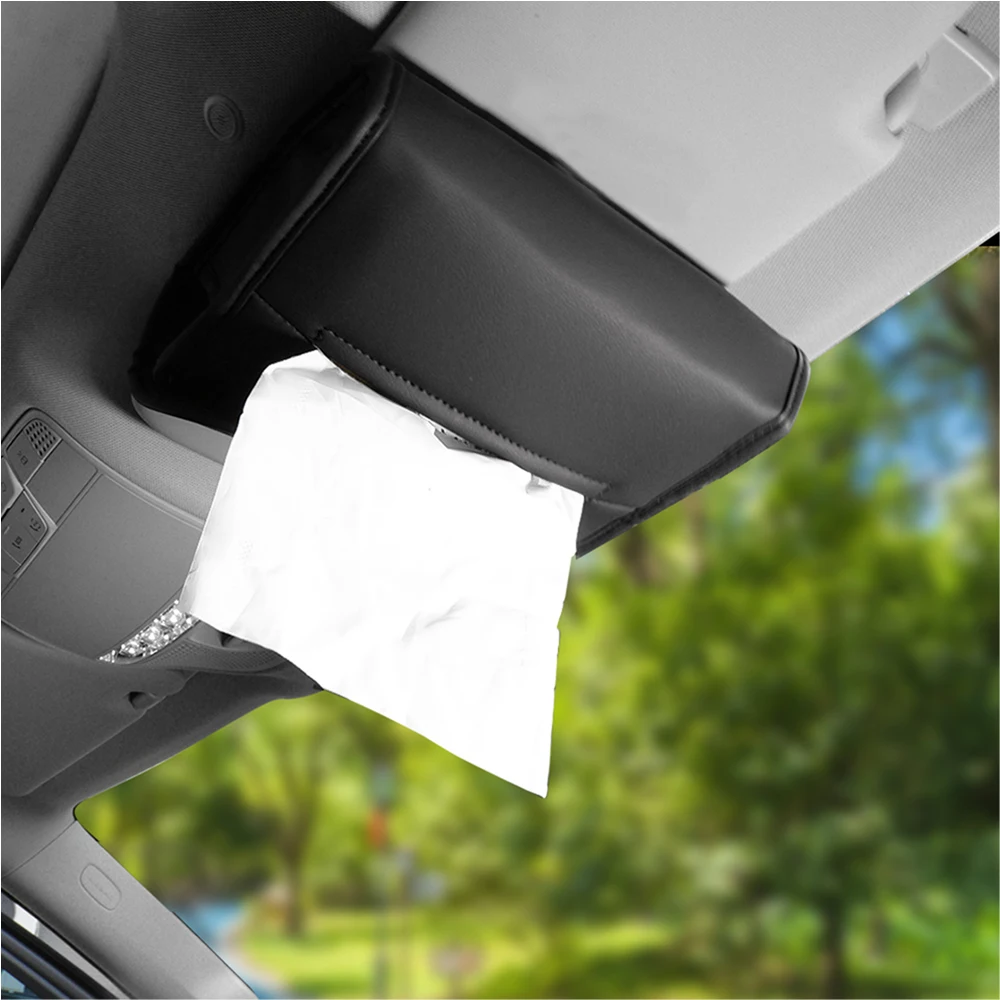 General Car Hanging Sun Visor Storage Seat Back Fixed Tissue Box For Peugeot 208 3008 107 308 2008 207 508 607 301 106 406 407