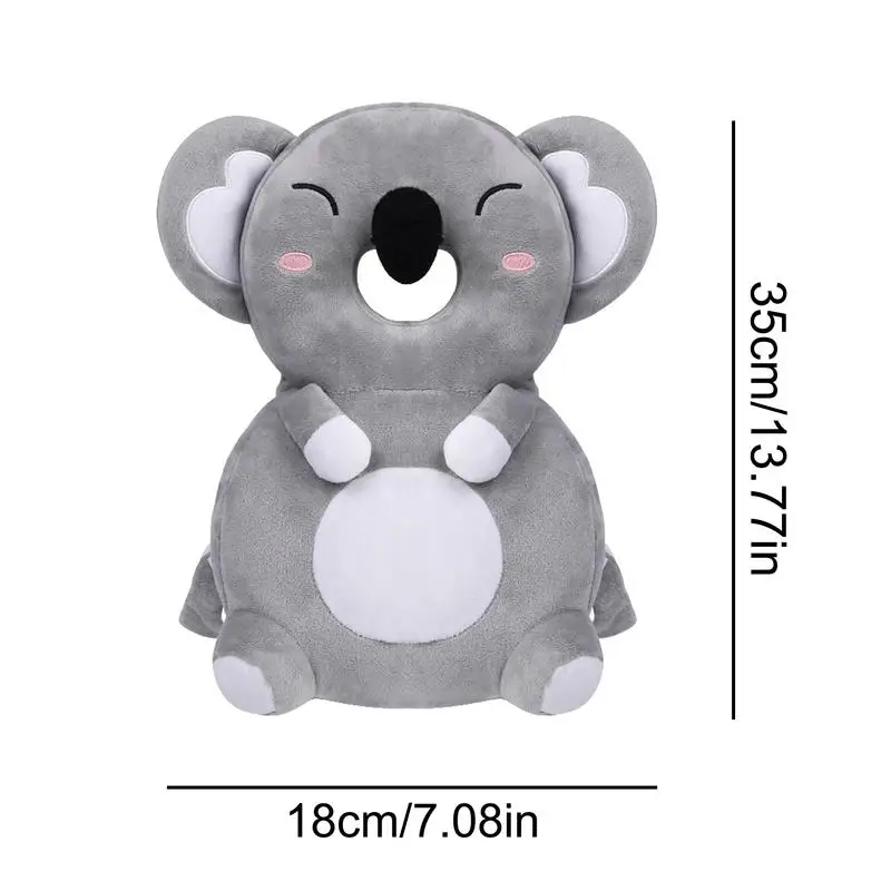 Protector de cabeza de bebé, almohada anticaída de Koala de dibujos animados, correas ajustables para el pecho y los hombros, reposacabezas ligero, cojín corporal para