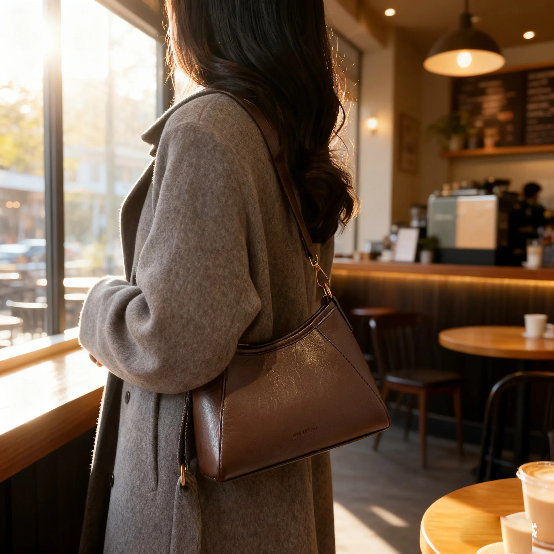 الراقية ريترو بولي Leather جلد المرأة حقيبة ساع كلاسيكية بسيطة بلون ركاب حقيبة كتف حقيبة يد سيدة مزاجه الموضة