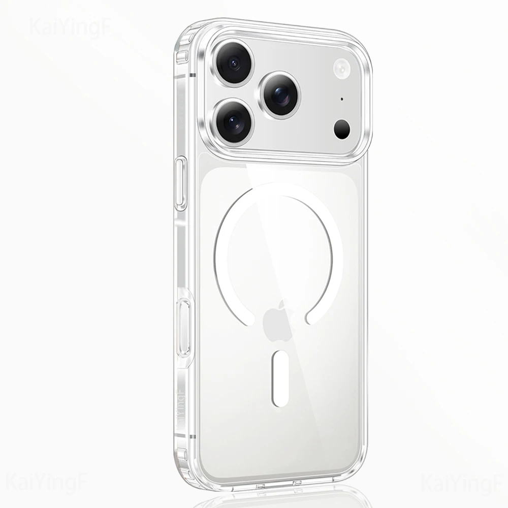 Luxuriöse Magnetische Transparente Handyhülle für iPhone 18 17 16 15 14 13 12 11 Pro Max Mini XS XR für Magsafe Silikon Durchsichtige Hülle