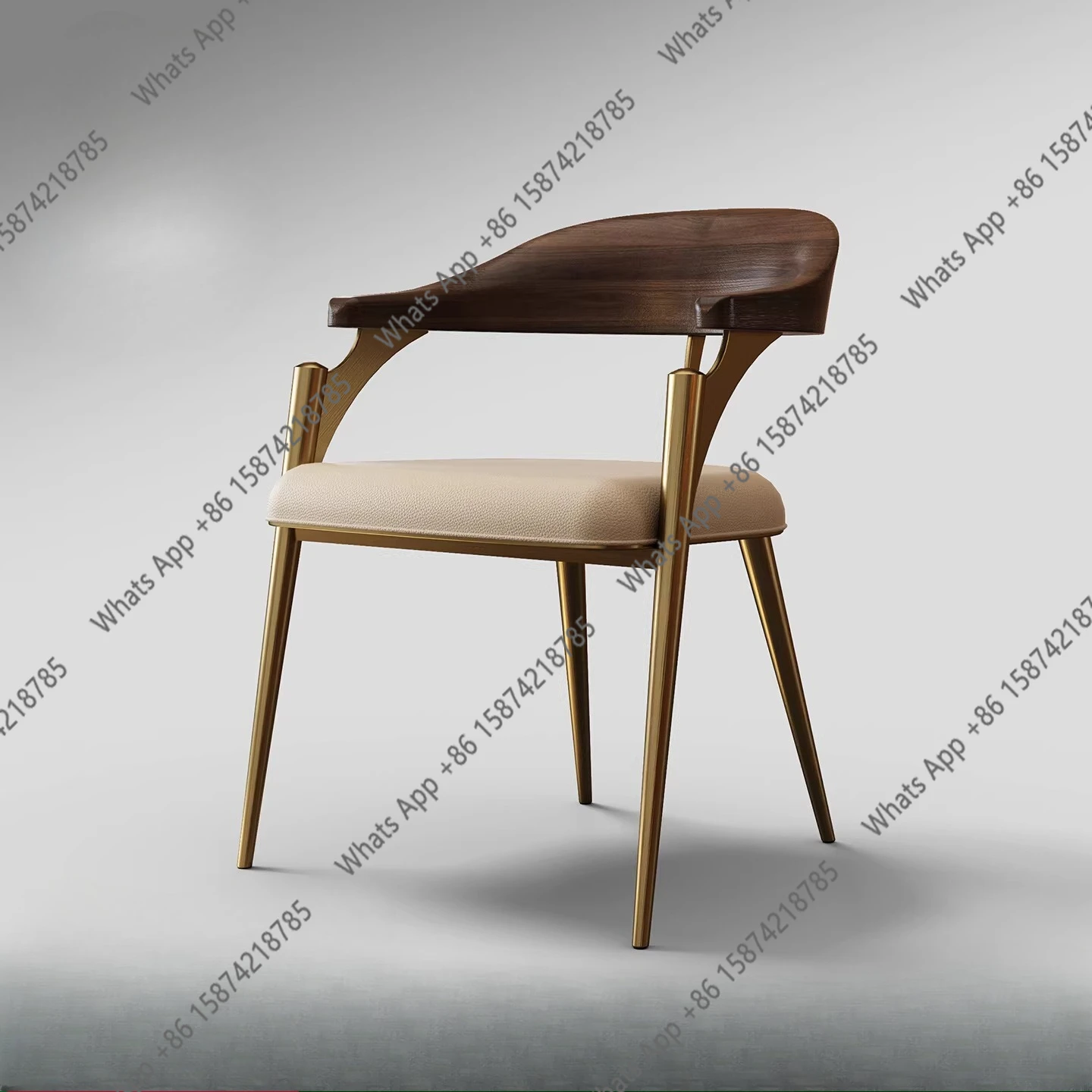 

Обеденный стул из массива ясеня, мягкая подушка для сиденья, современный легкий роскошный стул с подлокотниками, обеденный стул для ресторана, дома