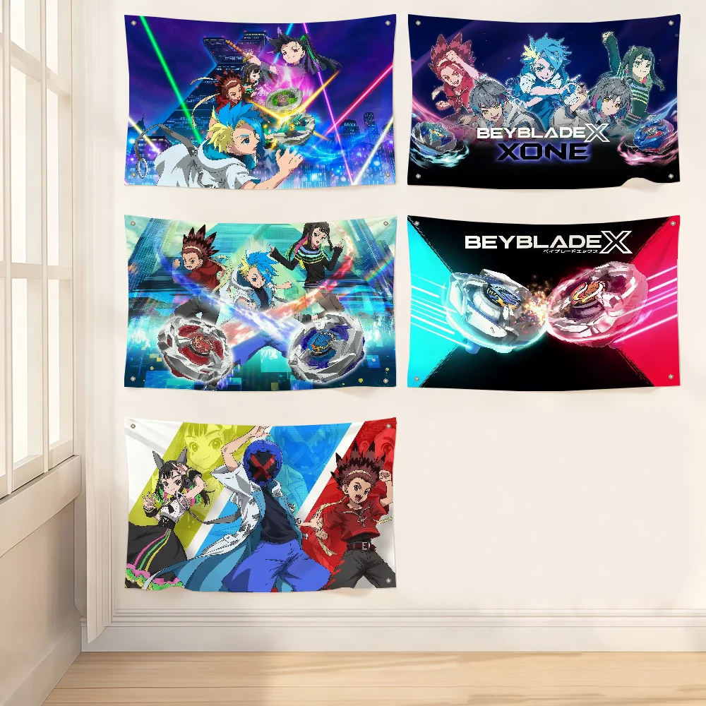 Bandera decorativa de anime B-Beyblade X-X, arte de ciencia ficción, decoración para el hogar, bandera decorativa para montar en la pared