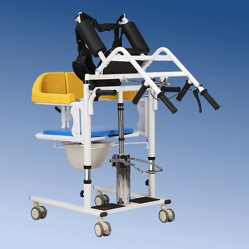 Patient Lift Transfer Chair, Hydraulic Lifting Wheelchair for Bedridden Elderly and Toilet Use