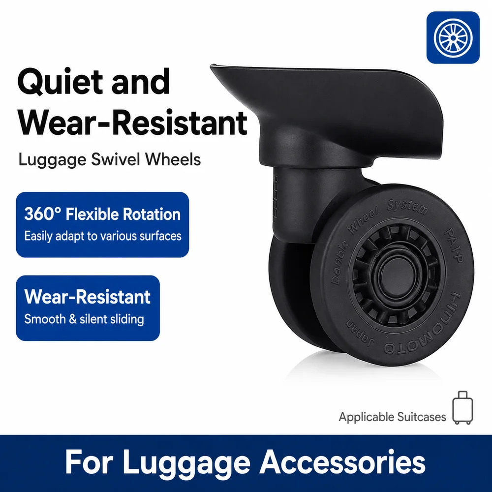 Universal Luggage Wheels For Samsonite HW50 360° Swivel Caster Bracket Wear-Resistant Smooth Rolling Noise Reduction Replacement