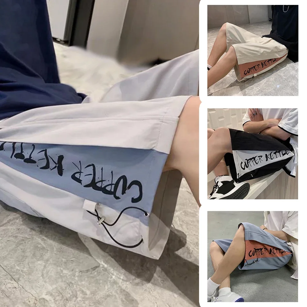 Drawstring Shorts Elastic Waist Pants Sporting Events Comfortable Summer Shorts For Men 95 Polyester 5 Spandex