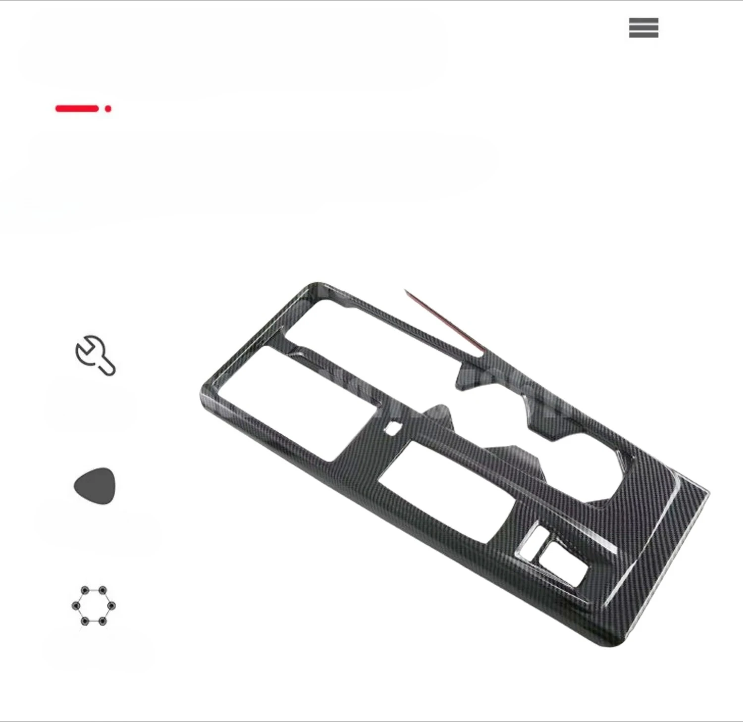 صالح لتويوتا كامري 2024 2025 9TH GEN ABS ألياف الكربون غطاء وحدة التحكم المركزية التروس التحول لوحة حصيرة مقبض الباب السلطانية ملصق #4