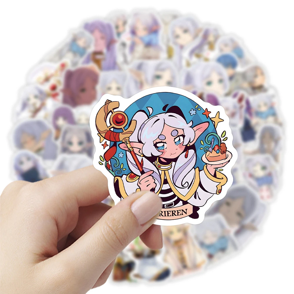 

10/30/60pcs Japanese Anime Frieren at The Funeral Stickers Himmel Fern Cartoon Sticker Luggage Phone Notebook Decals Decoration