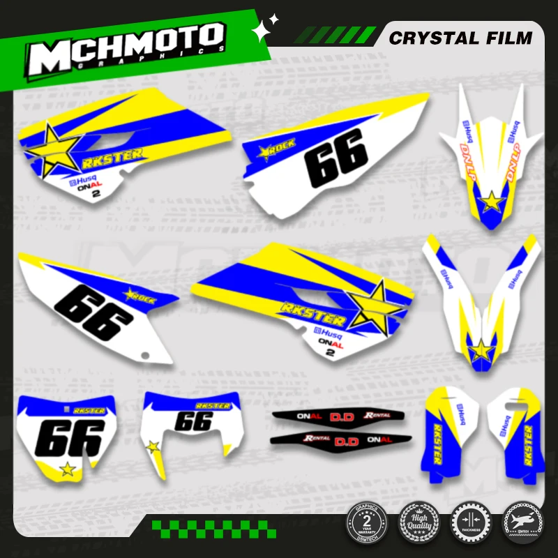 

MCHMFG Custom Graphic Decal Stickers Kits For Husqvarna TE FE 125 250 300 450 2014 2015 2016 TC FC TX 2014 2015