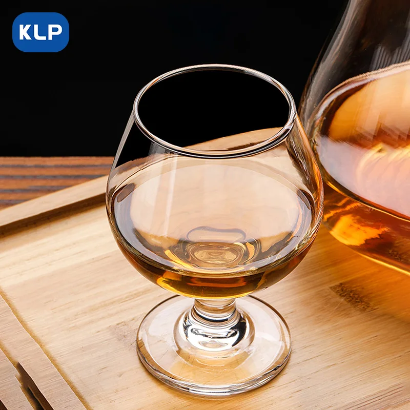 KLP 1pcs Lead free glass brandy stemmed tall wine glass, domestic or commercial, can be used for foreign wine, whisky, brandy