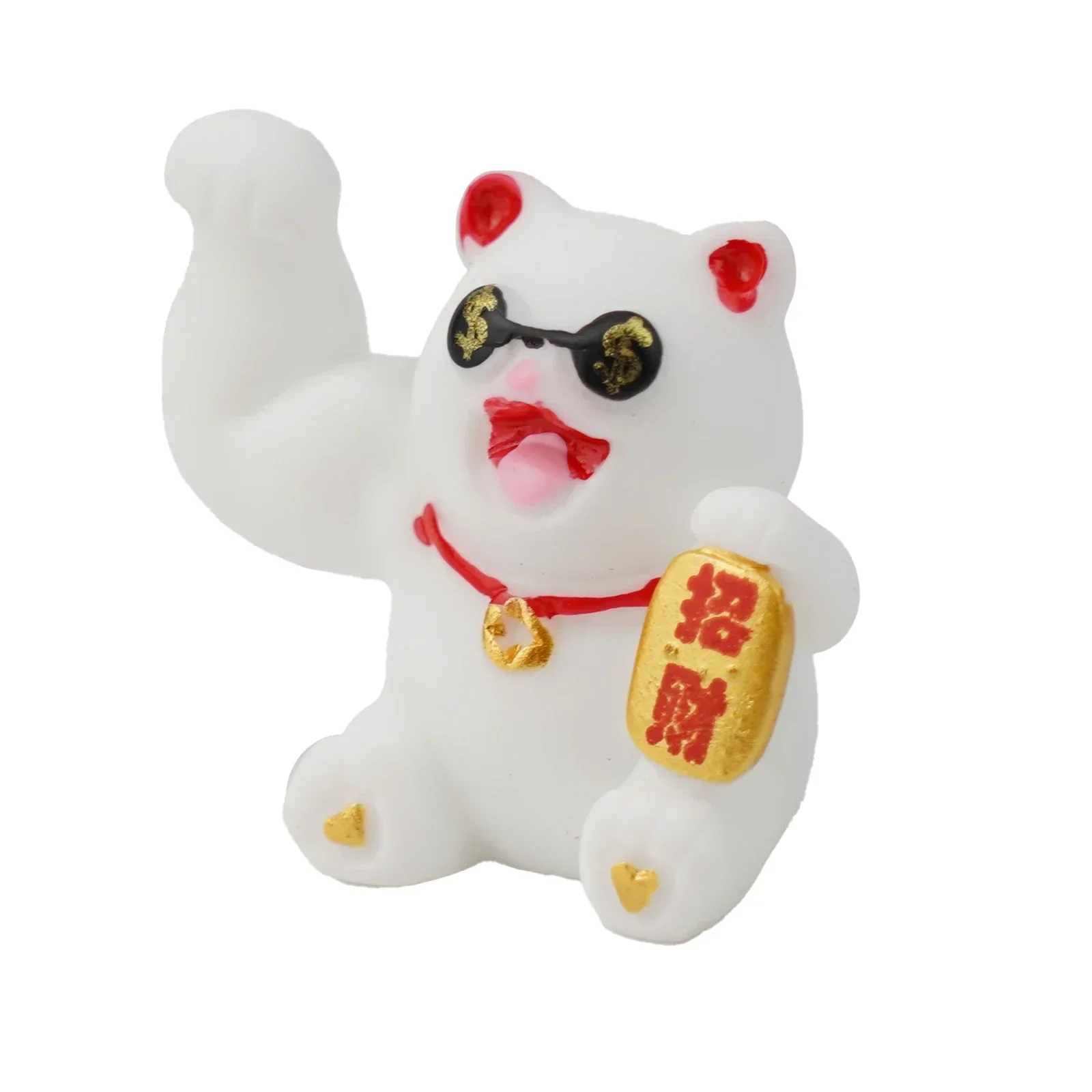 Statue Lucky Cat Home Eye-catching Feng Shui Figurine Good Fortune Good Luck Happiness Living Room Accessories