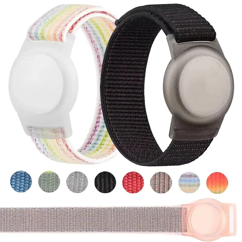 Silicone Case For AirTag Kids Wristband Nylon Strap Waterproof Kid Bracelet Replacement Child Wristband For Apple AirTag Tracker