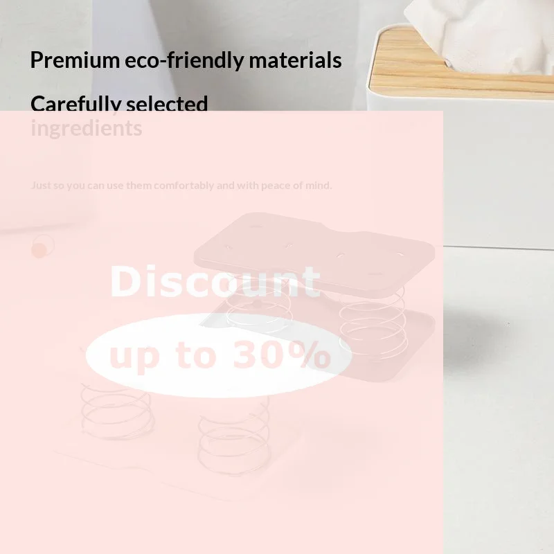 [Tissue Box Tissue Dispenser Office Home Kitchen Toilet Bracket Kitchen Organizer Spring Automatic Lift Spring Loaded Tissue Bo