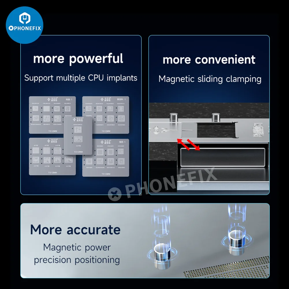 Xinzhizao XZZ L23 CPU Reballing Stencil Platform per IPhone A8-A16 telefono Android piastra di posizionamento universale inferiore in rete d'acciaio