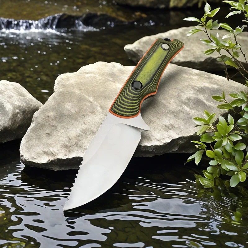 

15017 Fixed Straight Knife 8Cr13Nov Steel High Hardness Straight Knife Wilderness Portable Knife Outdoor Straight Knife