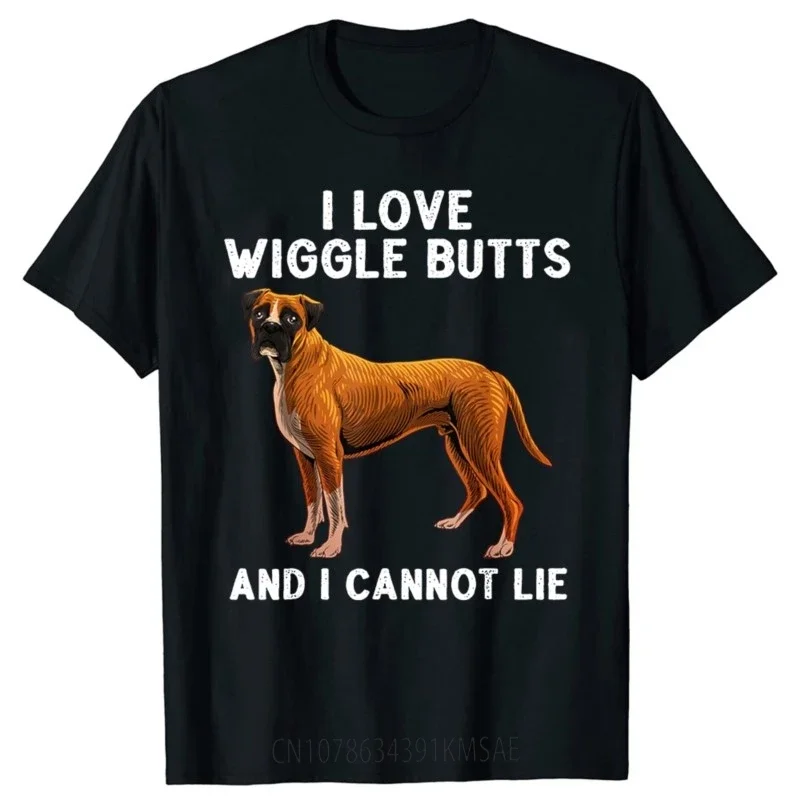 Funny Boxer Dog Art For Men Women Boxer Dog Lover Puppy T Shirts Tee Tops Round Neck Fashion Tshirt Basic Pet Dog Dad T-shirts