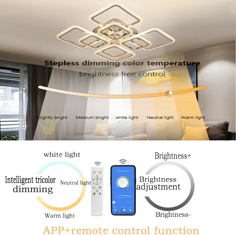 يستخدم Led ضوء السقف الثريا في غرفة نوم المطبخ مطعم غرفة المعيشة الذكية التحكم عن بعد الإضاءة مصباح قلادة داخلي