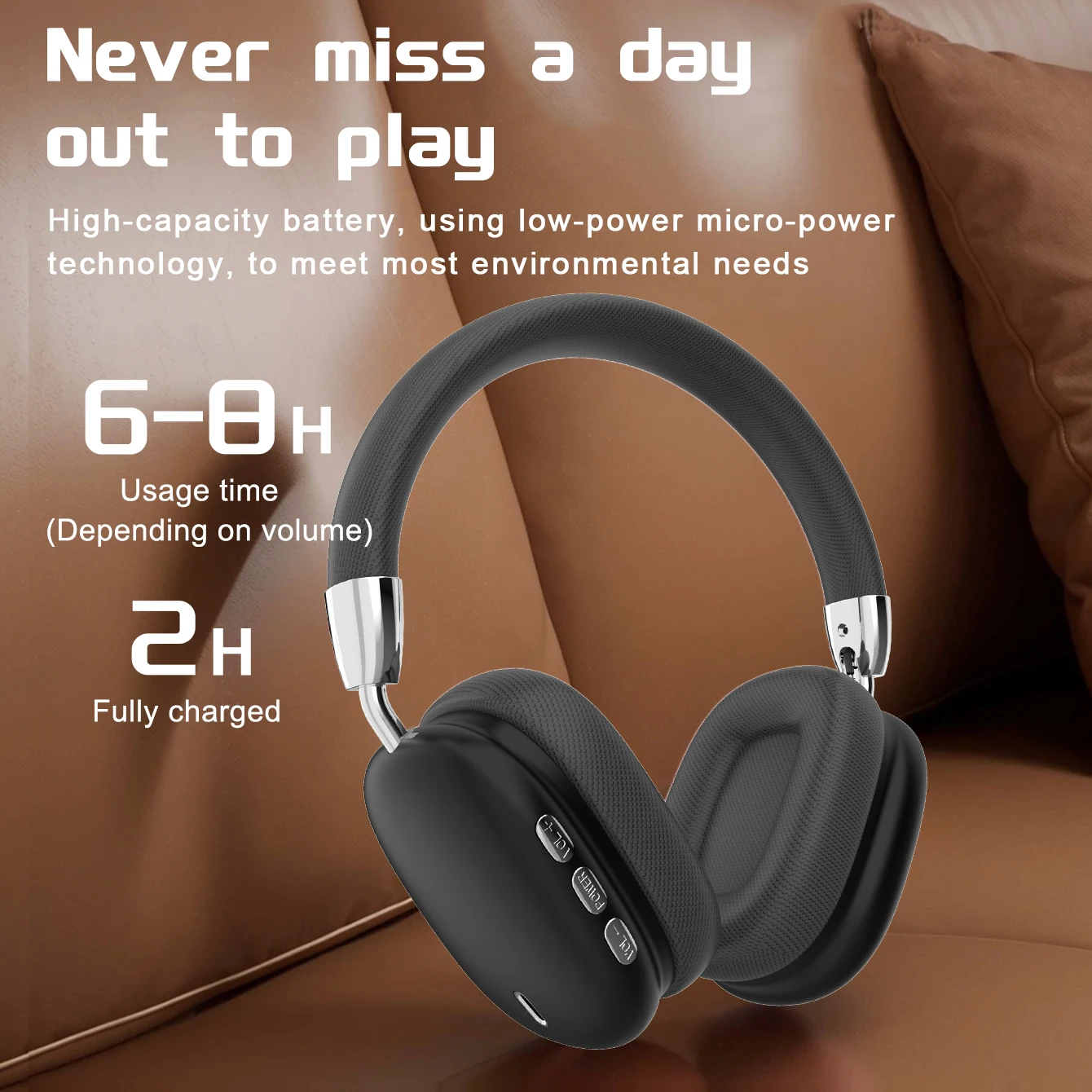 

Новые беспроводные Bluetooth-наушники B36 с креплением на голову, стереофонические, для спорта, с высококачественным звуком, черные