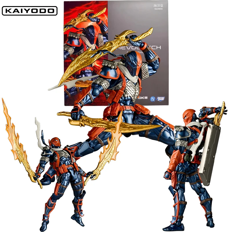 Kaiyodo Revoltech Amazing Yamaguchi DC Actionfigur Deathstroke Ver.1.5 Anime-Spielzeug Fertigmodell Puppe Originalverpackung
