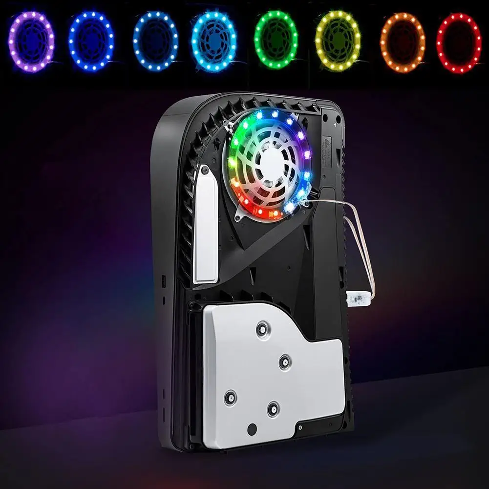 شريط إضاءة لوحدة التحكم في الألعاب 8 ألوان ملحقات ألعاب RGB لـ PS5