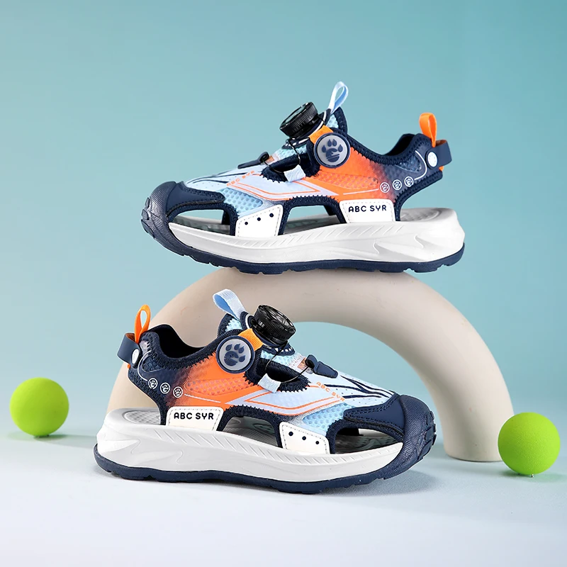 

Детские сандалии, новинка лета 2024, удобные легкие нескользящие детские сандалии, модная уличная пляжная обувь для мальчиков