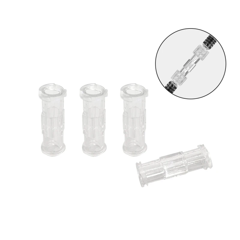 Conector do acoplador de seringa estéril, fêmea transparente para fêmea Luer Lock, embalagem individual, 10 20 50 100Pcs