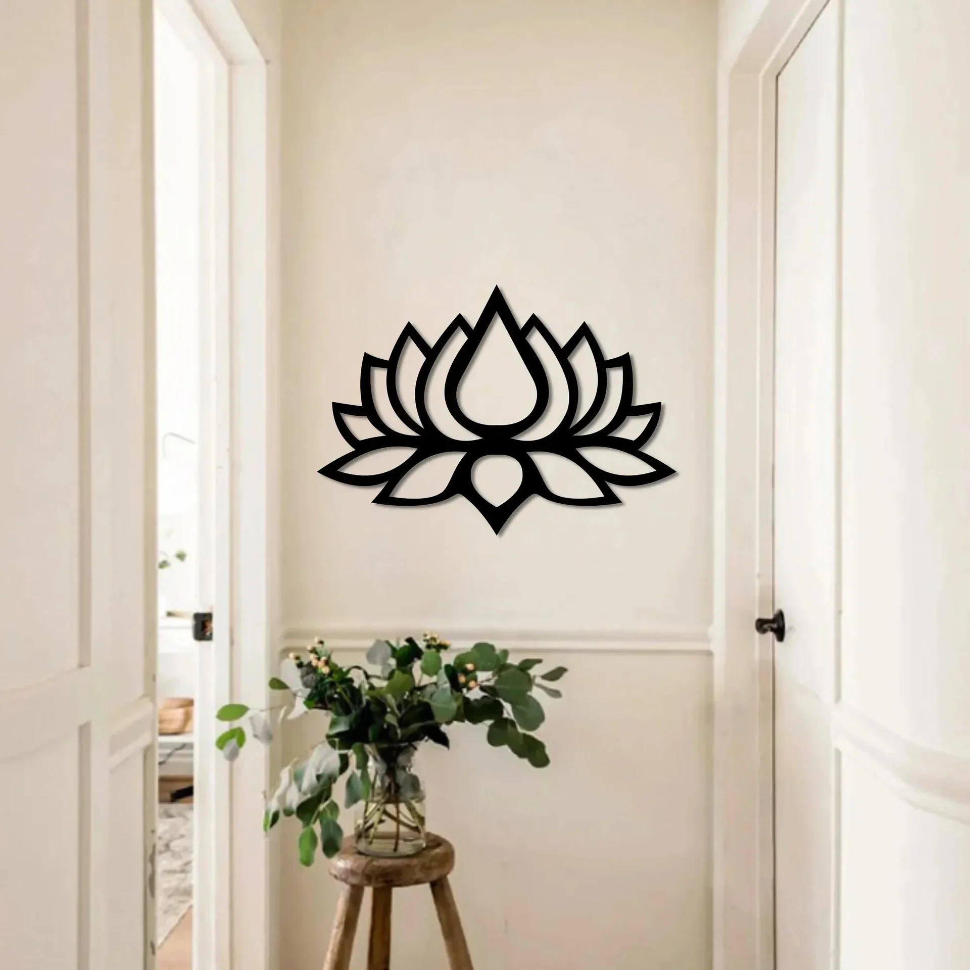 

AAA grade metal flower wall art, lotus gifts, living room wall art, yoga wall art