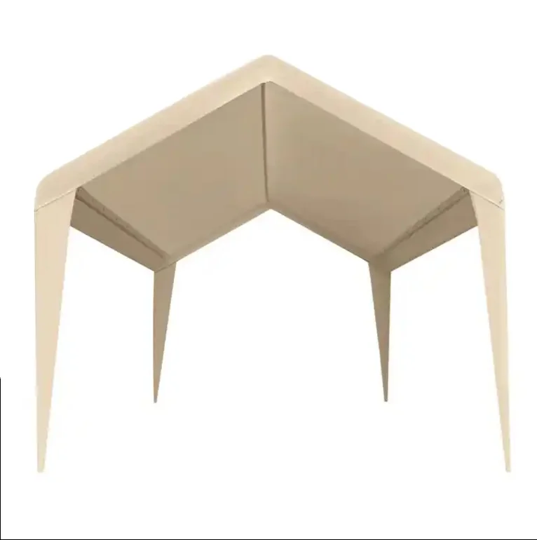 Simple Style Outdoor Metal Frame Car Garage White Pop-up Tent Pressure Treated Wood For Nature Application Car Parking
