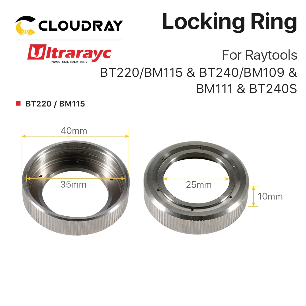 Ultrarayc Fasten Ring For Fiber Laser Cutting Head BT240 BT240S Nozzle Connection Part for Raytools Fiber Metal Cutting Machine