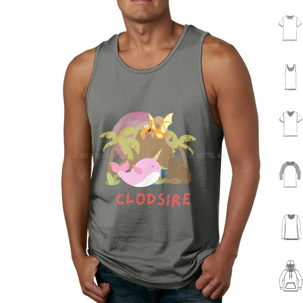 Clodsire Tank Tops Vest Sleeveless Clodsire Paldea Wooper Outrun Paldean Quagsire Scarlet And Violet Vaporwave Wave Paldean