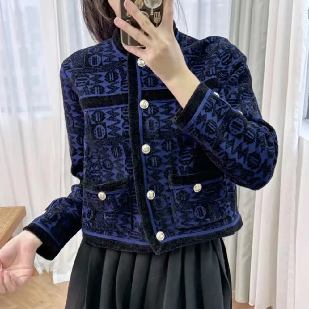 M Home Design redondo Ne abierto Cardigan Slim Fit Faionable pequeña fraanza Sle otoño nueva llegada prendas de punto de calidad versátiles