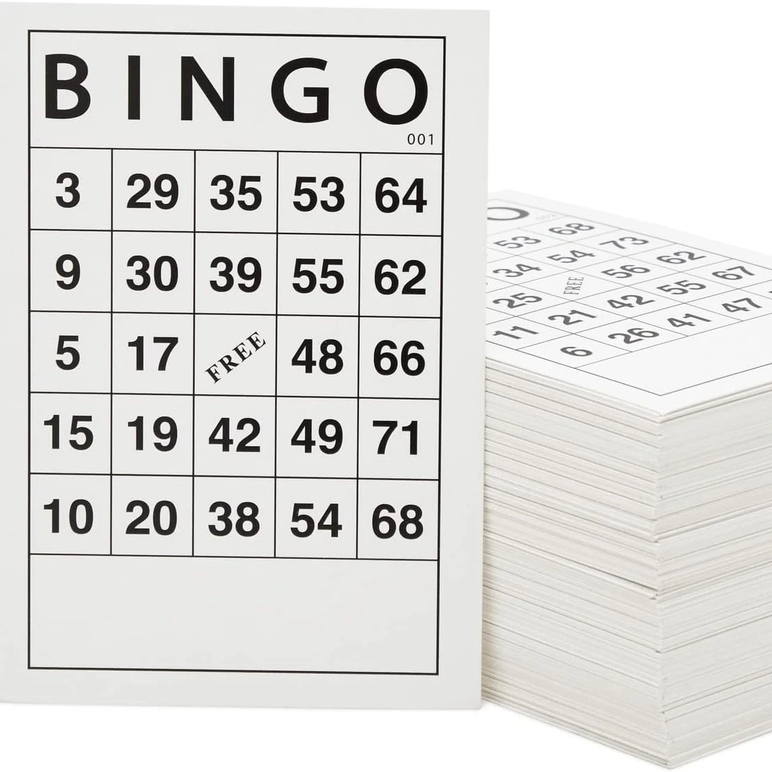 Bingo-Papierspielbögen 4 x 6 Zoll, 180 Blatt Großpackung Wiederverwendbare Nummernkarten & Spielkarten für Erwachsenen-Spieleabende, Party-Feiern