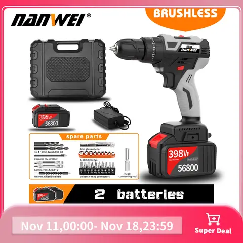 2020 Impact Brushless Cordless Drill NANWEI