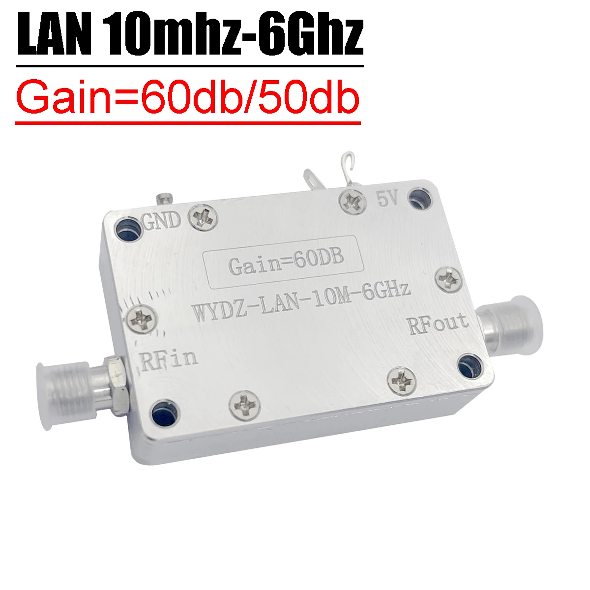 10M-6GHz 60DB 50db High flatness amplifier LAN RF POWER amplifier drive Signal Receiver Drone transmission Hackrf One Software