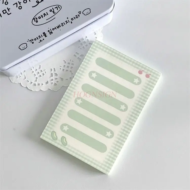 1 libro Lindo cuaderno pegajoso y rasgable, libro de material de cuaderno de alto valor para estudiantes