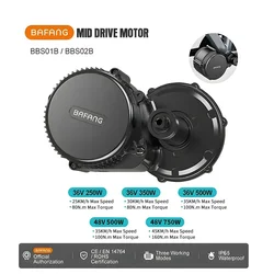 BAFANG BBS02B BBS01B Ebike Mid Drive Motor Kit 750W 500W 350W 250W 52V 48V 36V 8Fun Electric Bike Engine