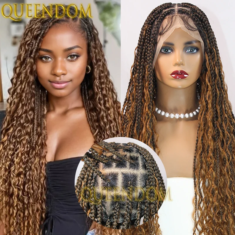 full-lace-synthetic-box-braids-wig-36-inch-ombre-blonde-bohemian-braid-wig-with-curly-ends-knotless-cornrow-braided-goddess-wig